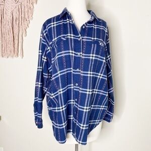 BDG flannel button down shirt size M